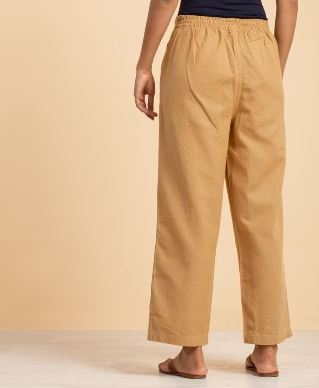 Organic Ladies Draw String Pant - Khaki