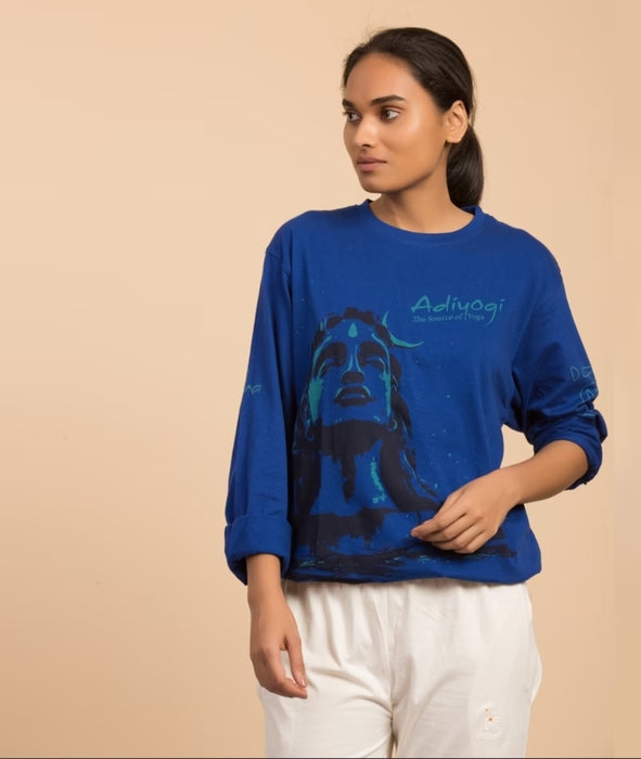 Unisex Adiyogi T-Shirt - Blue