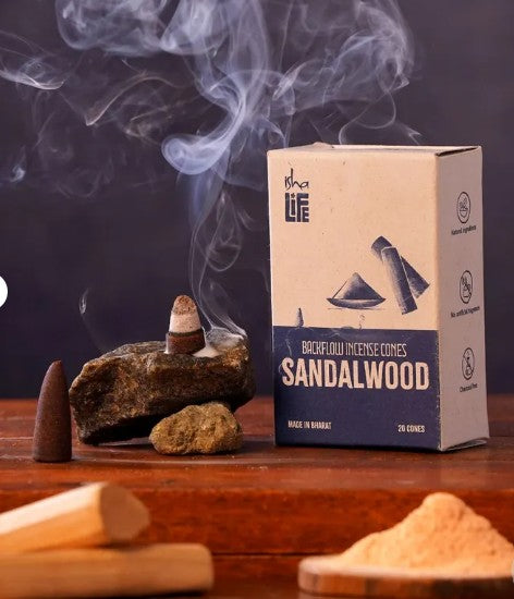 Backflow Refill Incense - Pack of 20 Cones - Sandalwood