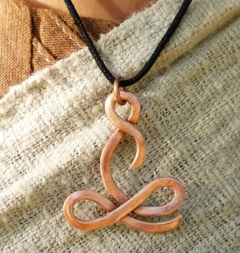 Sadhaka Copper Pendant with Rope