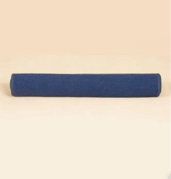 Cotton Rug Yoga Mat Back Rubberized - Blue