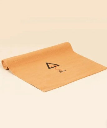 100% Cotton Rug Yoga Mat - Orange. Eco-friendly. Washable. For Yoga And Exercise.