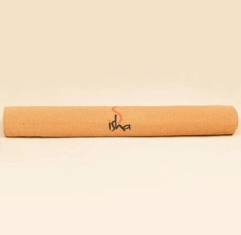 100% Cotton Rug Yoga Mat - Orange. Eco-friendly. Washable. For Yoga And Exercise.