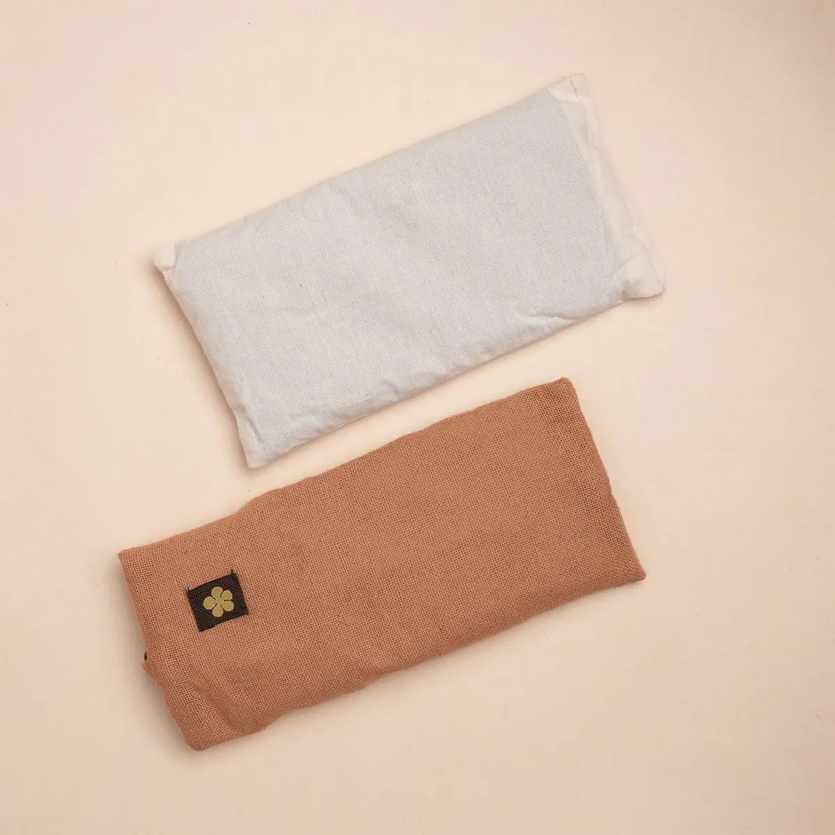 Herbal Dyed Eye Pillow with Flax & Lavender Seed - Vettiver Brown