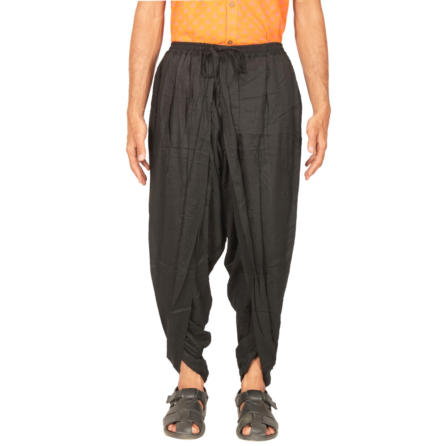 Cotton Dhoti Pant - Black