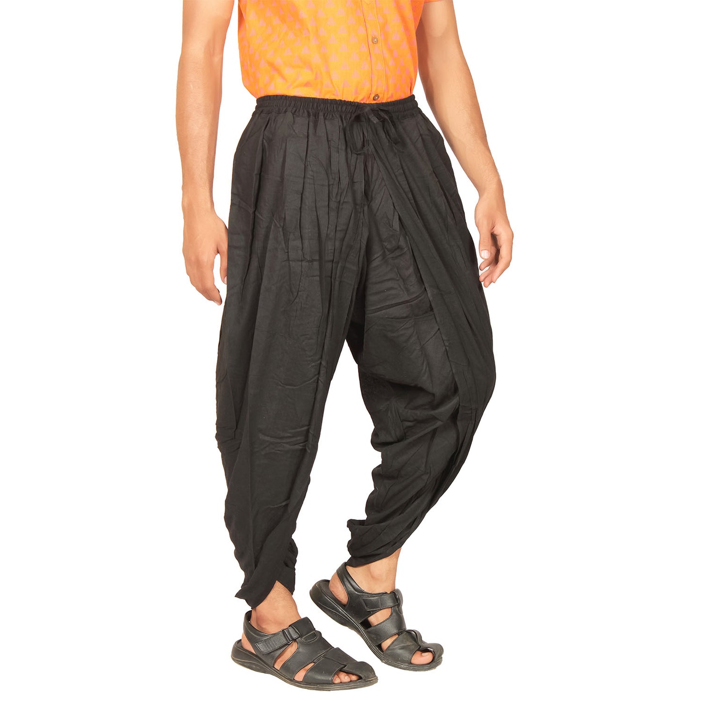 Cotton Dhoti Pant - Black