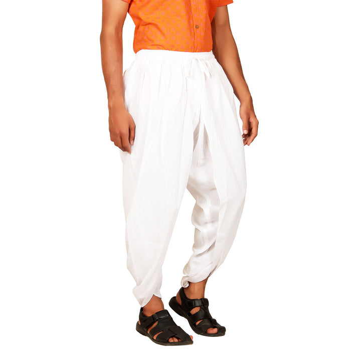 Isha's signature. Ready to wear Unisex Dhoti Pants with self design  (Indigo) | eBay