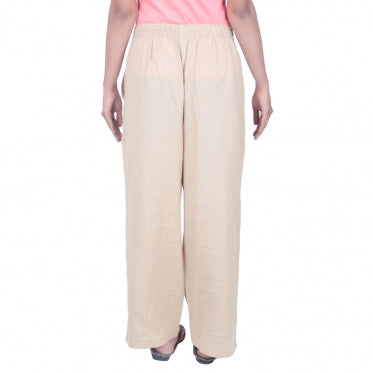 Organic Ladies Drawstring Pants - Beige