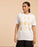Unisex Gold Printed Moon Cotton T-shirt - Ecru