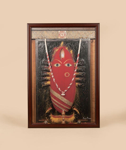 Linga Bhairavi Photo - Kumkum 10x15 (With Frame)