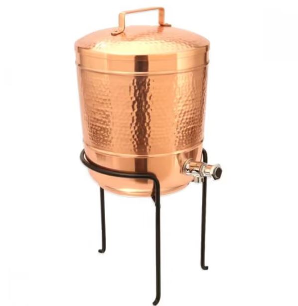 Hammered Copper Storage Pot, 8 Litres