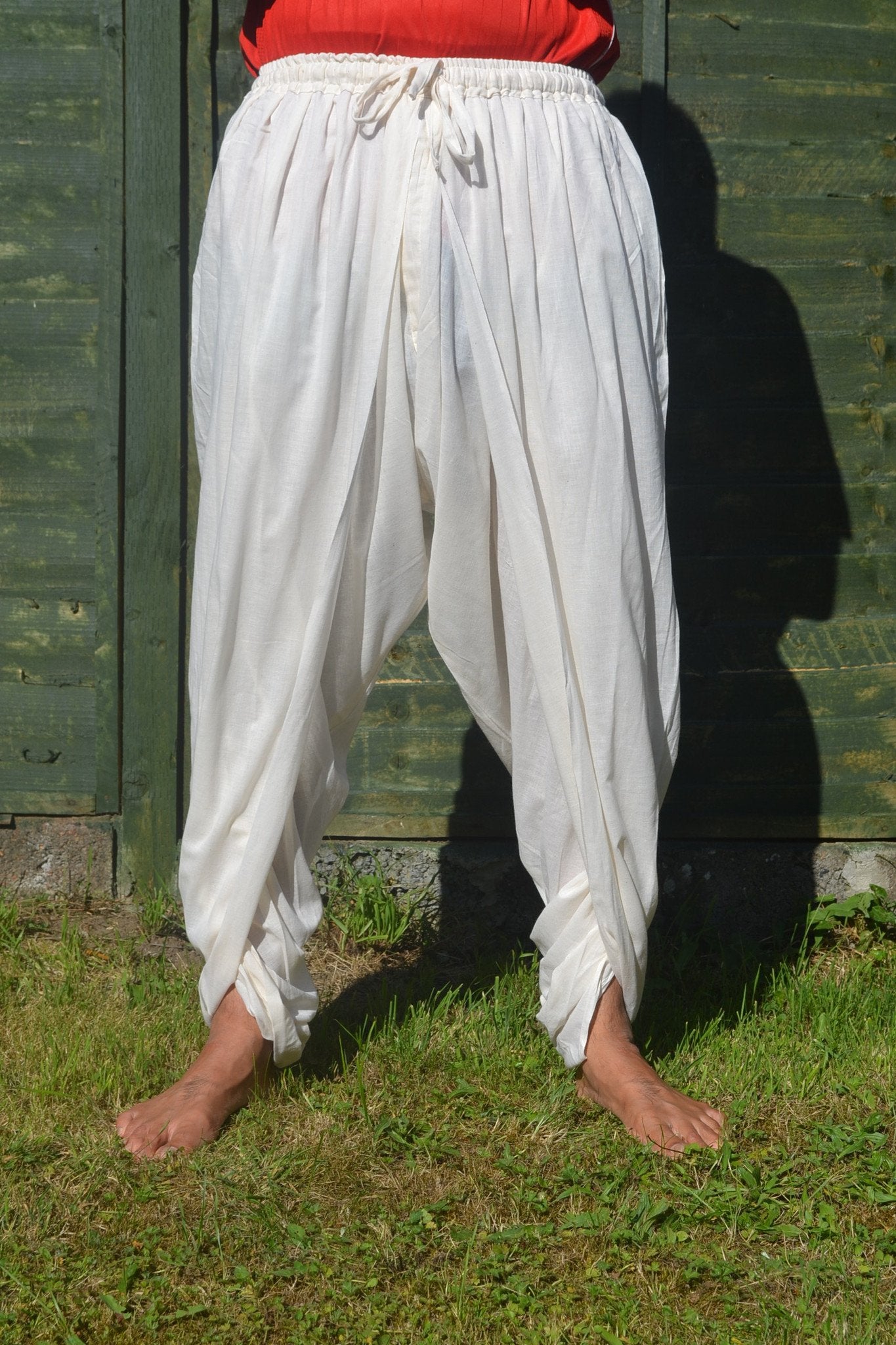 Unisex Undyed Organic Cotton Dhoti Pant - Off-White