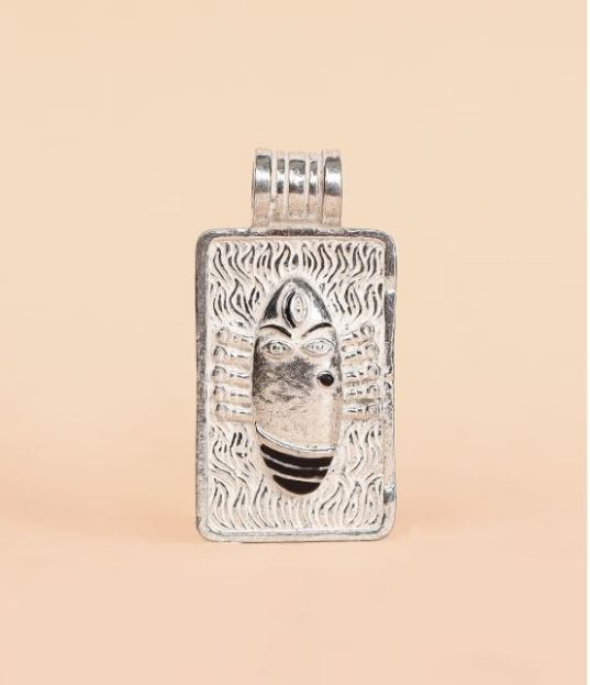 Linga Bhairavi Silver Pendant - Medium