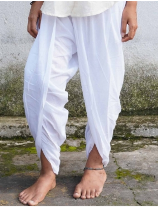 Ladies Organic Cotton Dhoti Pant - White