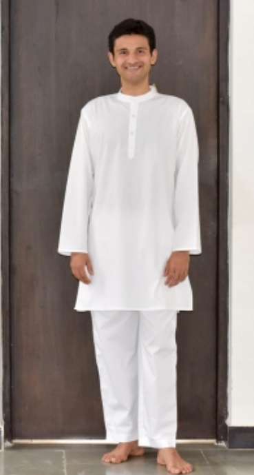 Mens Organic Cotton Sadhana Pyjama - White