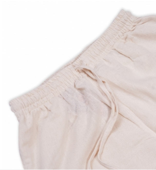 Men Undyed Organic Cotton Drawstring Pant - Off-White