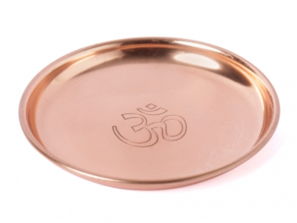 Aum Copper Glass & Coaster Set