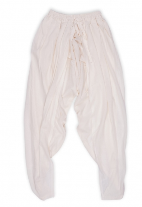 Unisex Undyed Organic Cotton Dhoti Pant - Off-White