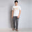 Unisex Copper Printed कर्मा (Karma) Cotton T-shirt - Grey