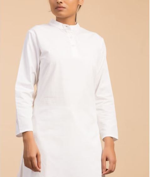 Womens Organic Cotton Sadhana Kurta - White