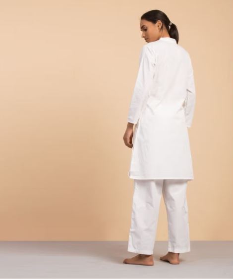 Womens Organic Cotton Sadhana Kurta - White