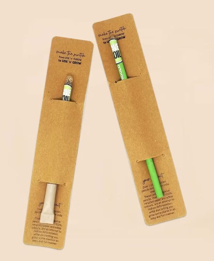 Save Soil Plantable Seeds Pencil & Pen (Set of 2)