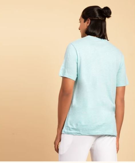 Unisex Cotton Tandava Printed T-shirt - Turquoise